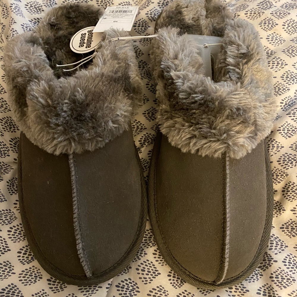 Genuine suede slippers